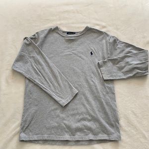 Polo by Ralph Lauren Long Sleeve T-Shirt in Grey. Boys Size M (10-12).